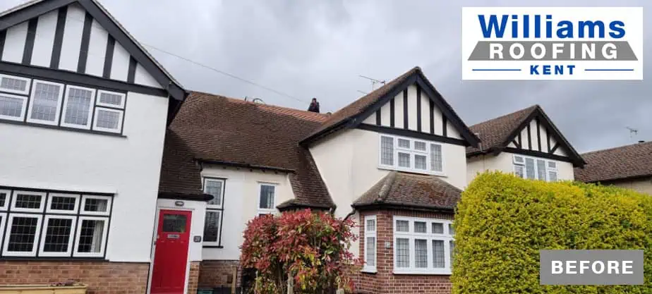 Williams Roofing Kent roof cleaning before 01