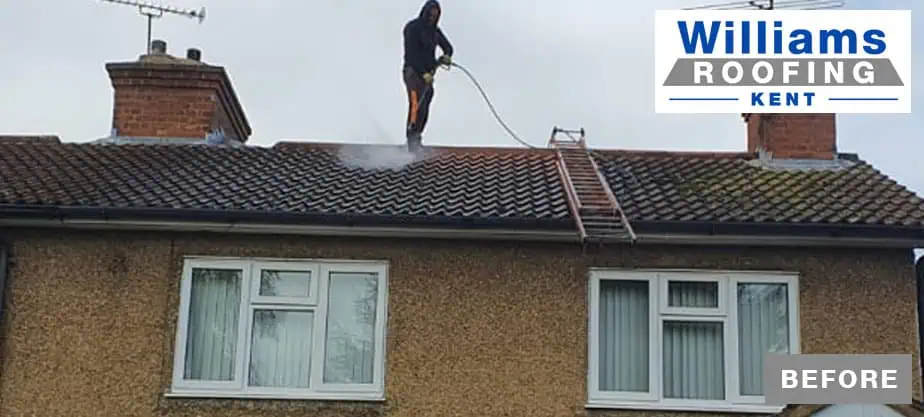 Williams Roofing Kent roof cleaning before 03